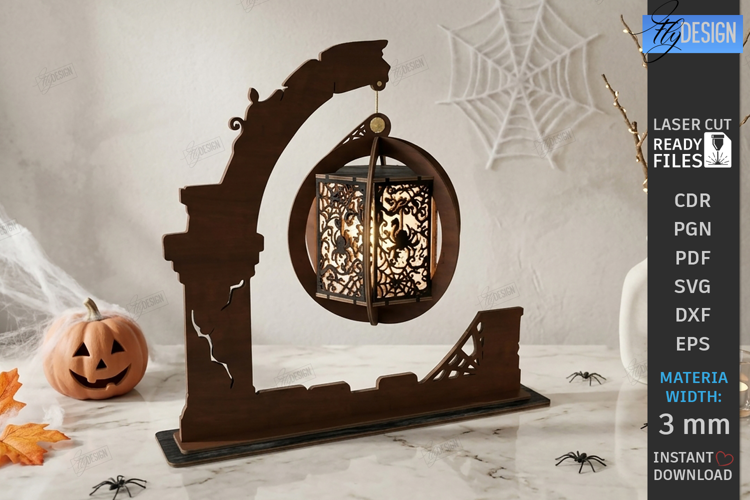 Halloween Hand Lantern Laser Cut | Halloween Hanging Lantern