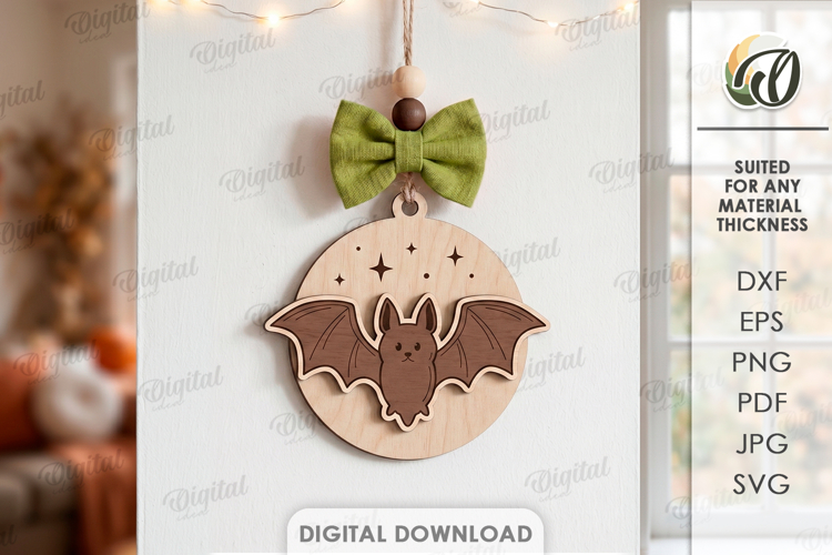 Halloween Hanging Ornament Laser Cut. Wall Decor SVG