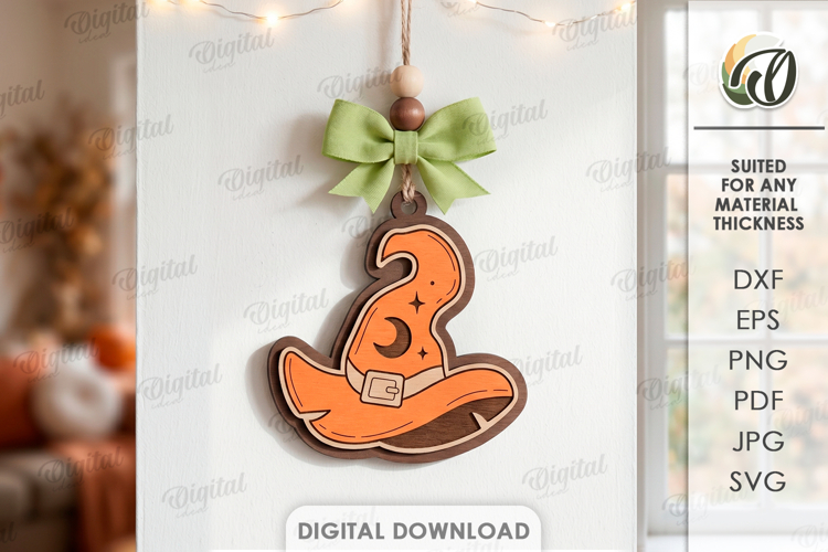 Halloween Hanging Ornament Laser Cut. Wall Decor SVG