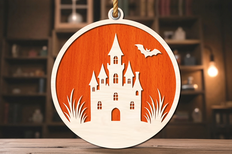 Halloween Haunted Castle Laser Cut SVG