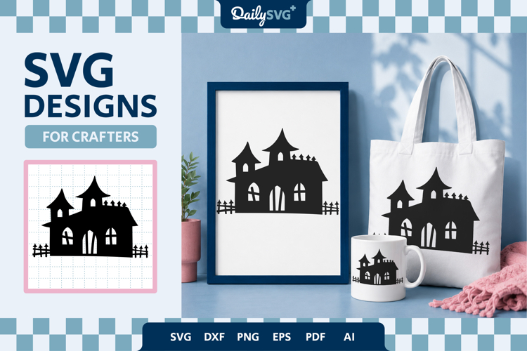 Halloween Haunted House SVG