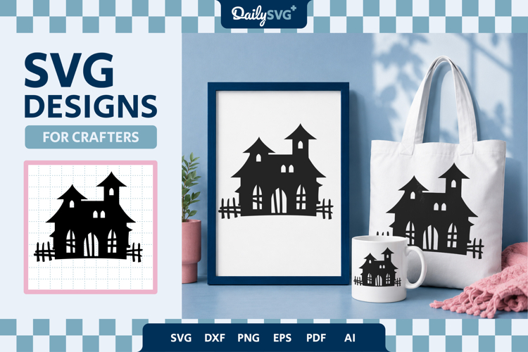 Halloween Haunted House SVG