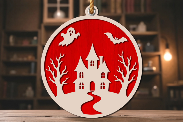 Halloween Haunted House Laser Cut SVG