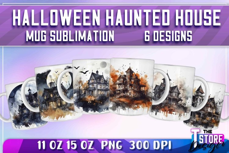 Halloween Haunted House Mug Sublimation|Coffee 11 Oz|15 oz