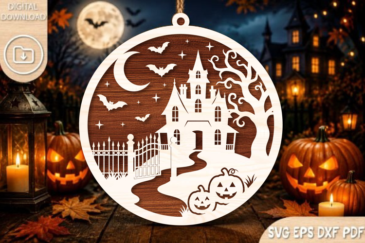Halloween Haunted House SVG