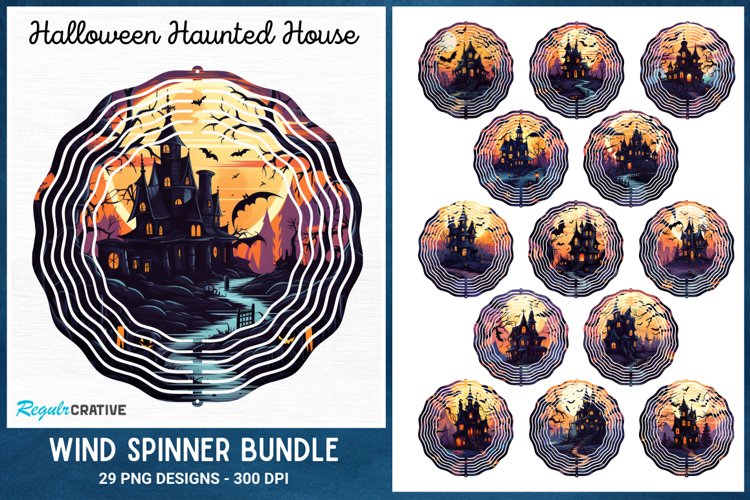 Halloween Haunted House Wind Spinner Bundle