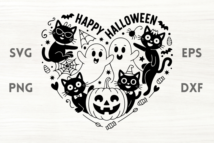 Halloween Party Heart SVG
