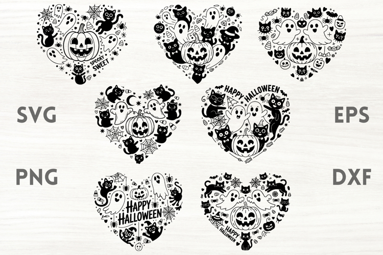 Halloween Party Hearts SVG Bundle