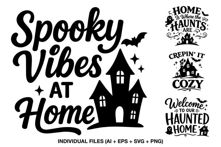 Halloween Home SVG, Haunted House Quote Designs