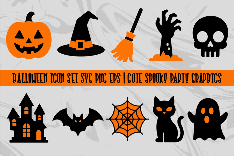 Halloween Icon SVG PNG EPS | Cute Spooky Party Graphics