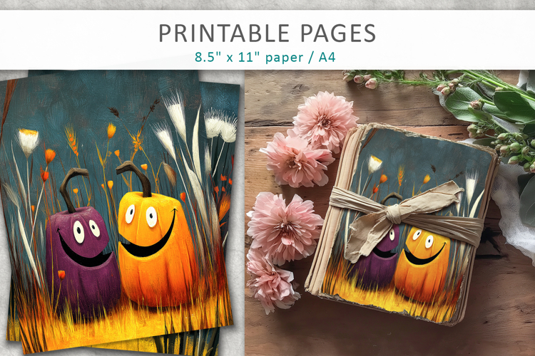 grunge halloween pages, cute pumpkins pages