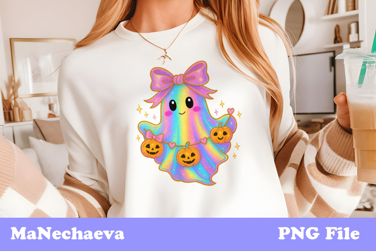 Halloween Iridescent Coquette Sublimation Design PNG