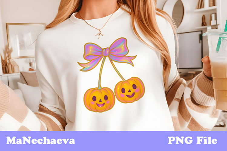 Halloween Iridescent Coquette Sublimation Design PNG
