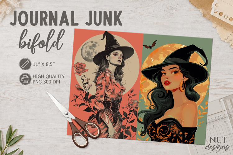 Witchy Halloween Journal Bifold magical journal