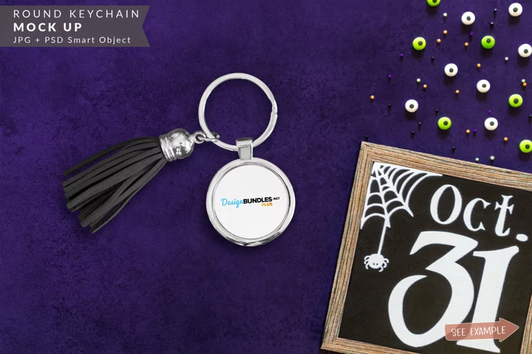 Halloween Keychain Mock up