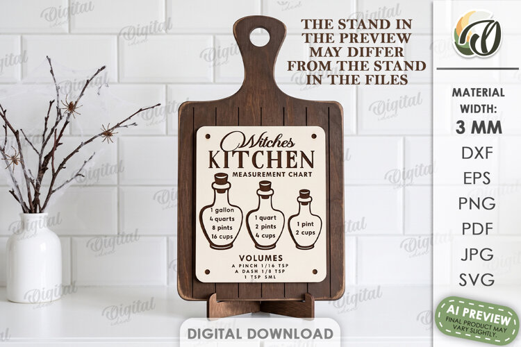 Halloween Kitchen Conversion Laser Cut. Kitchen Decor SVG example image 1