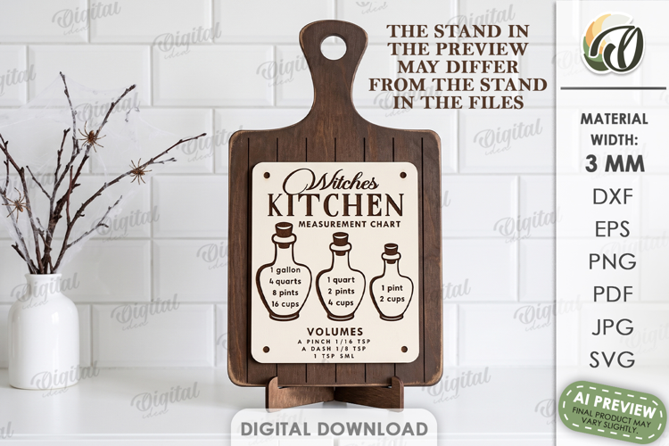 Halloween Kitchen Conversion Laser Cut. Kitchen Decor SVG