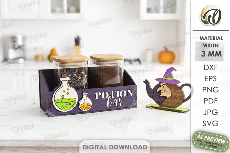 Halloween Kitchen Storage Box and Kitchen Character Lasercut
