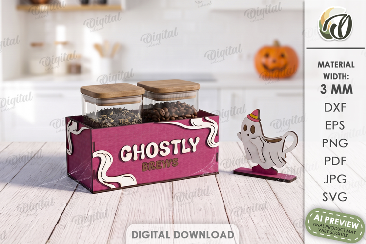 Halloween Kitchen Storage Box and Kitchen Character Lasercut