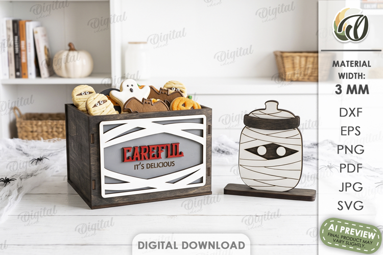 Halloween Kitchen Storage Box and Kitchen Character Lasercut