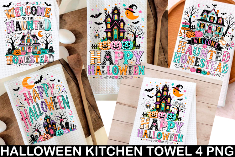 Halloween Kitchen Towel PNG, Funny Halloween PNG,