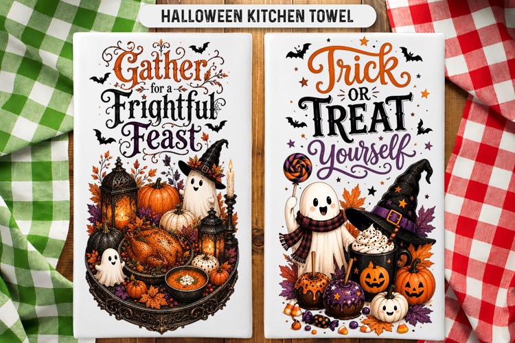 Halloween Kitchen, Funny Towel Png