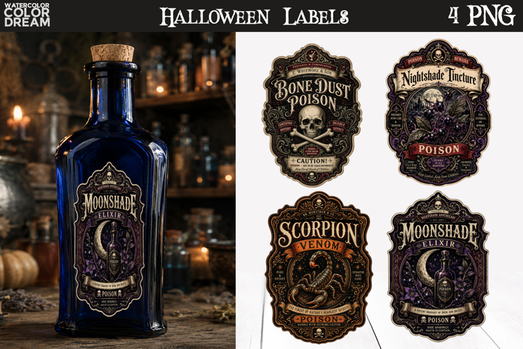 Halloween Potion Labels | Spooky Sublimation