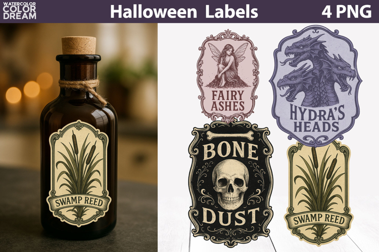 Vintage Halloween Labels | Potion Apothecary Label Stickers