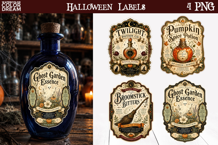 Apothecary Labels | Halloween Potion Sublimation