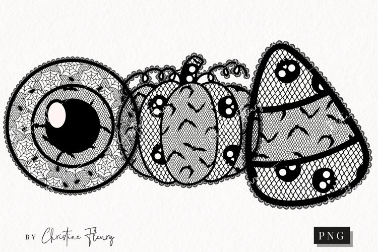 Cute Halloween Lace Clipart | Halloween Png