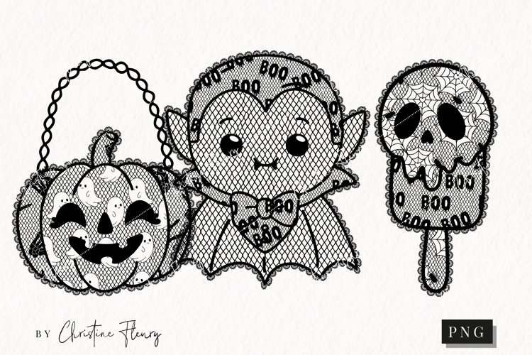 Cute Halloween Lace Clipart | Halloween Png