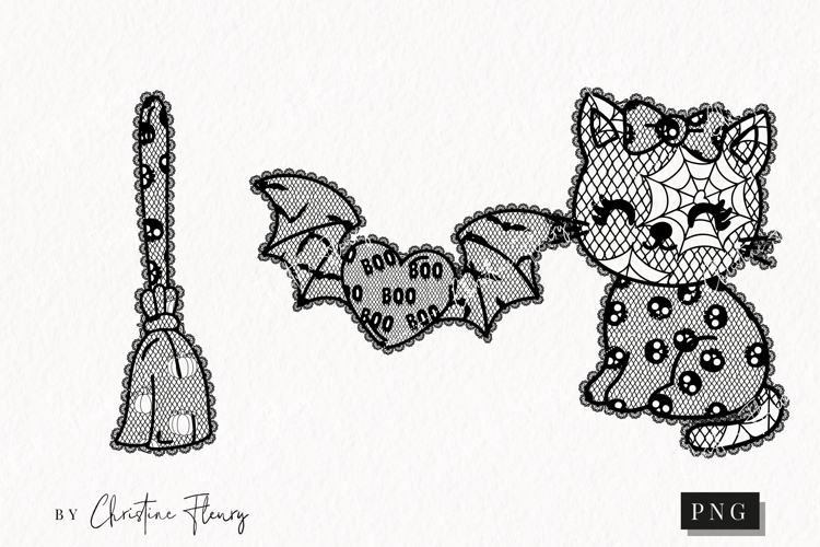 Cute Halloween Lace Clipart | Halloween Png