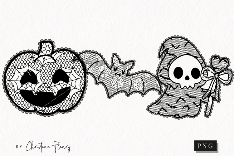 Cute Halloween Lace Clipart | Halloween Png