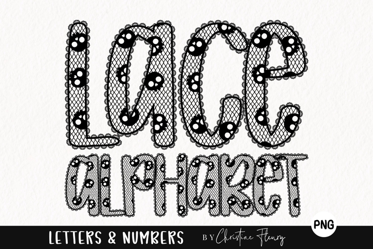 Skull Halloween Lace PNG Alphabet |Sublimation Font