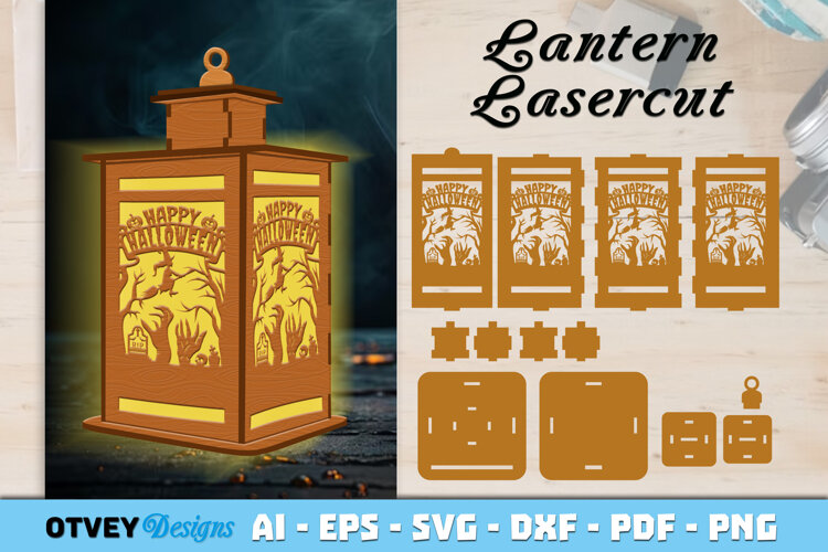 Halloween Lantern Lasercut example image 1
