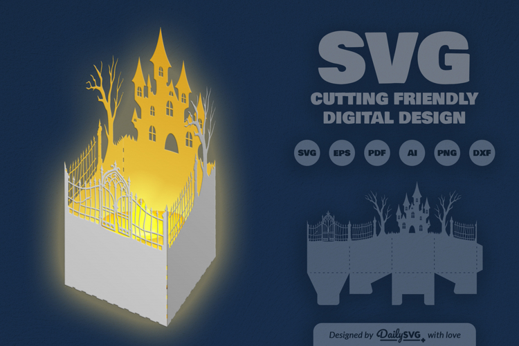 Halloween Lantern Papercut SVG
