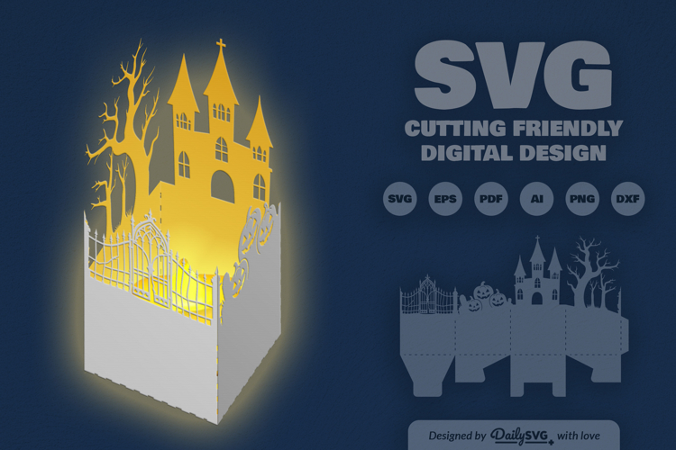 Halloween Lantern Papercut SVG