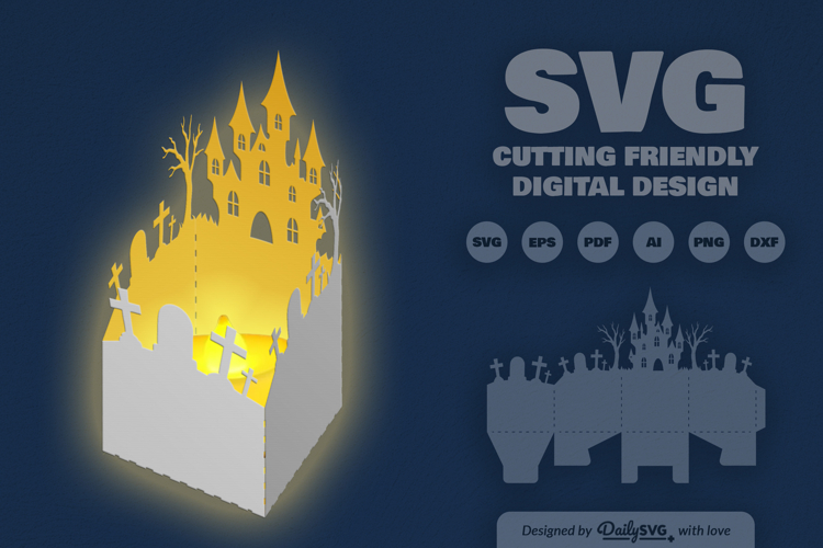 Halloween Lantern Papercut SVG