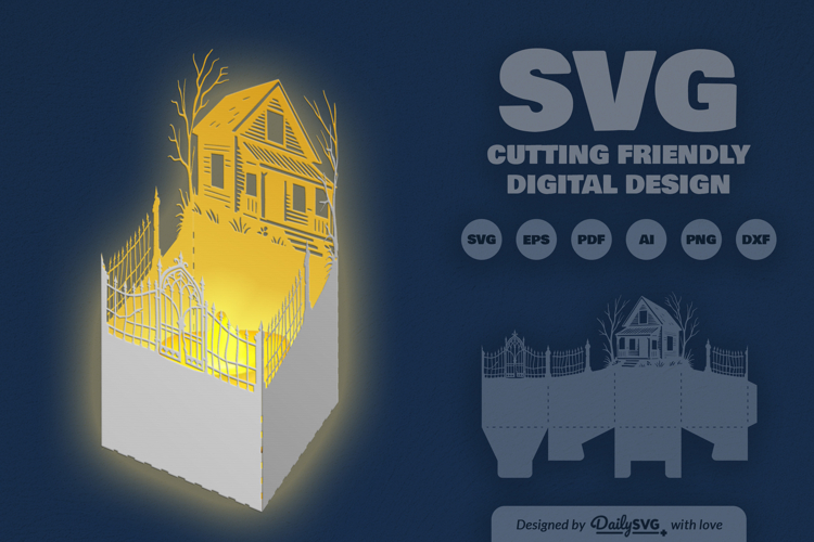 Halloween Lantern Papercut SVG