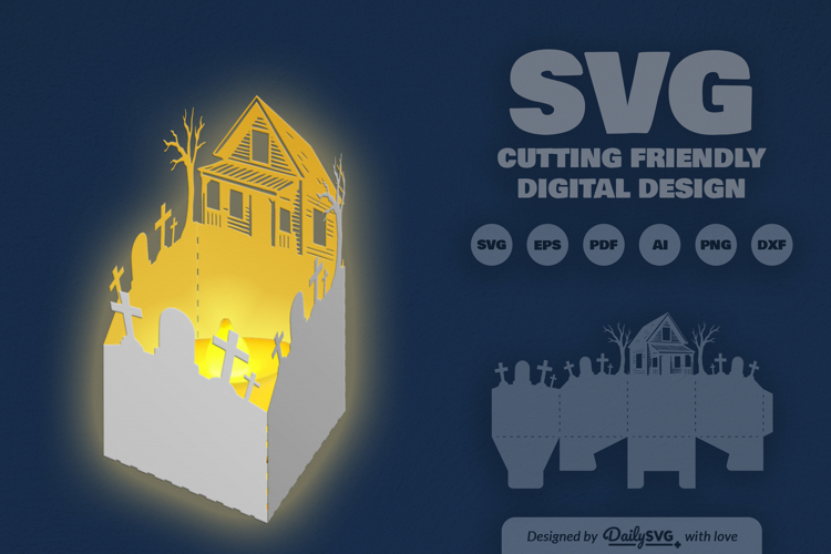 Halloween Lantern Papercut SVG