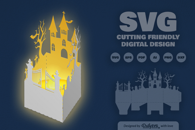 Halloween Lantern Papercut SVG