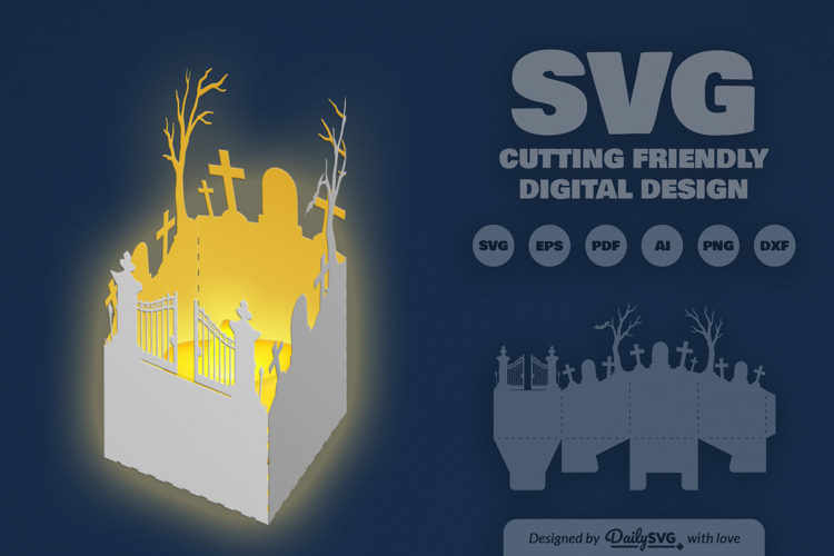 Halloween Lantern Papercut SVG