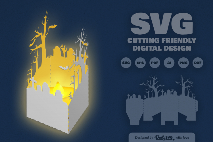 Halloween Lantern Papercut SVG