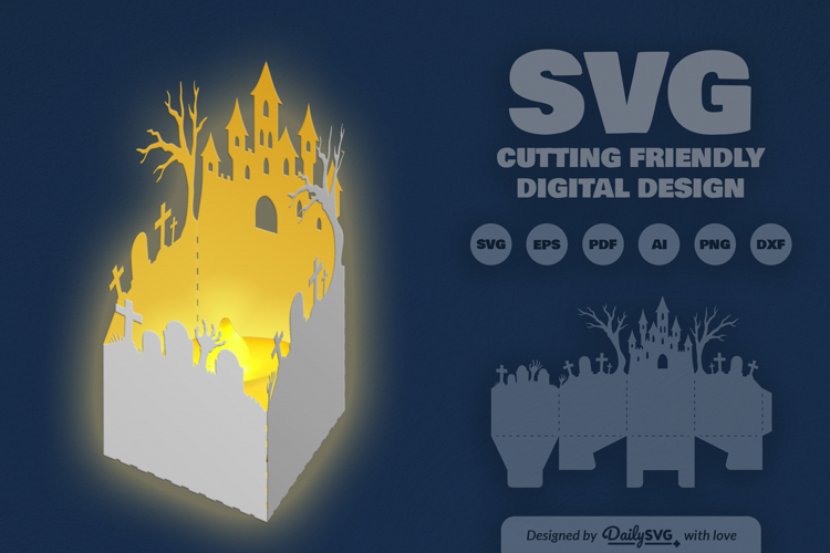 Halloween Lantern Papercut SVG