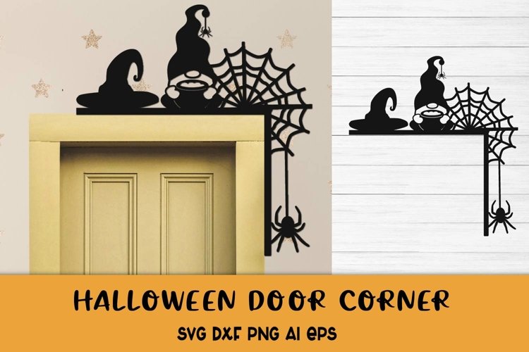 Halloween SVG. Halloween Door Corner. Halloween Laser Cut.
