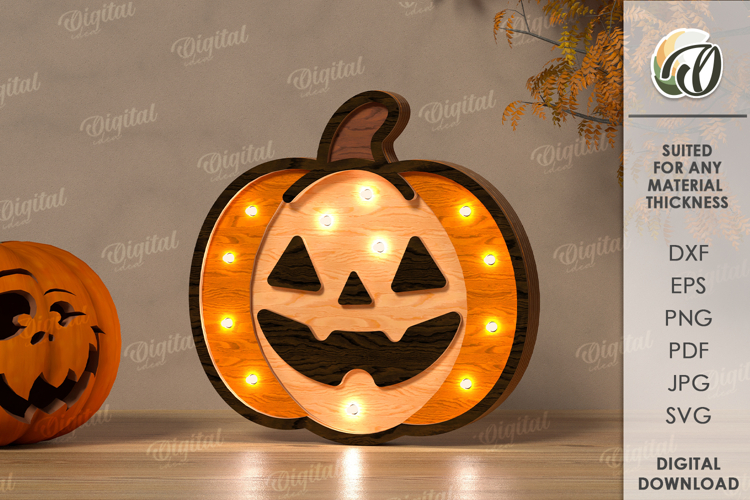 Halloween Led Nightlight Lasercut. Halloween Night Lamp SVG