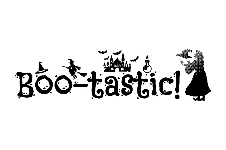 Halloween lettering typography quote art design