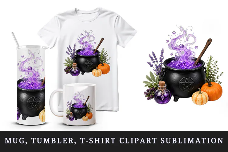 Halloween tumbler, mug wrap, clipart sublimation design