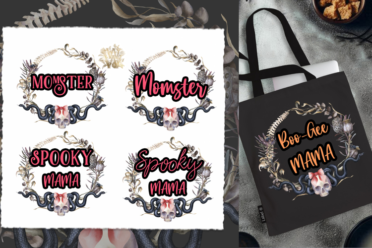 Boo-jee mama PNG, spooky mama clipart, Halloween mom design