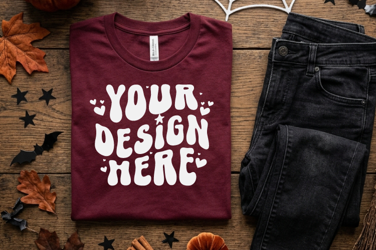 Halloween T Shirt Mockup, T Shirt Mockup